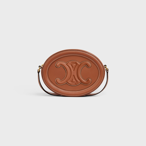 OVAL BAG CUIR TRIOMPHE IN SMOOTH CALFSKIN TAN